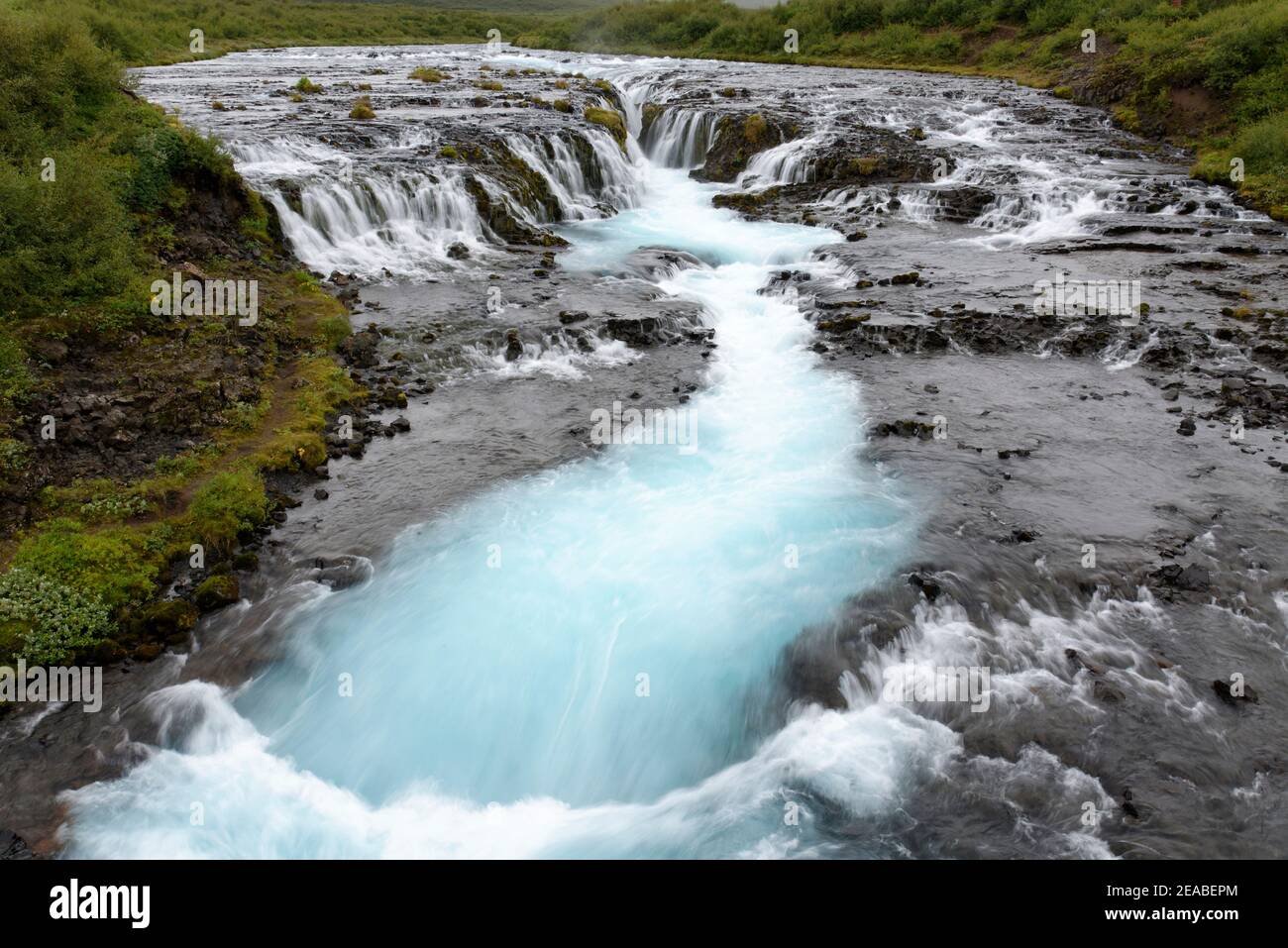 Bruarafoss Wasserfall, Haukadalur, Südwest Island Stockfoto