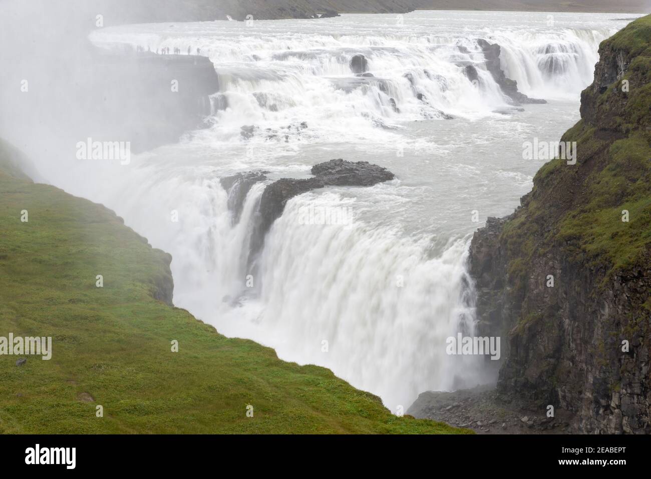 Gullfoss, Teil des Goldenen Rings, Hvita River, Haukadalur, Südwestisland Stockfoto