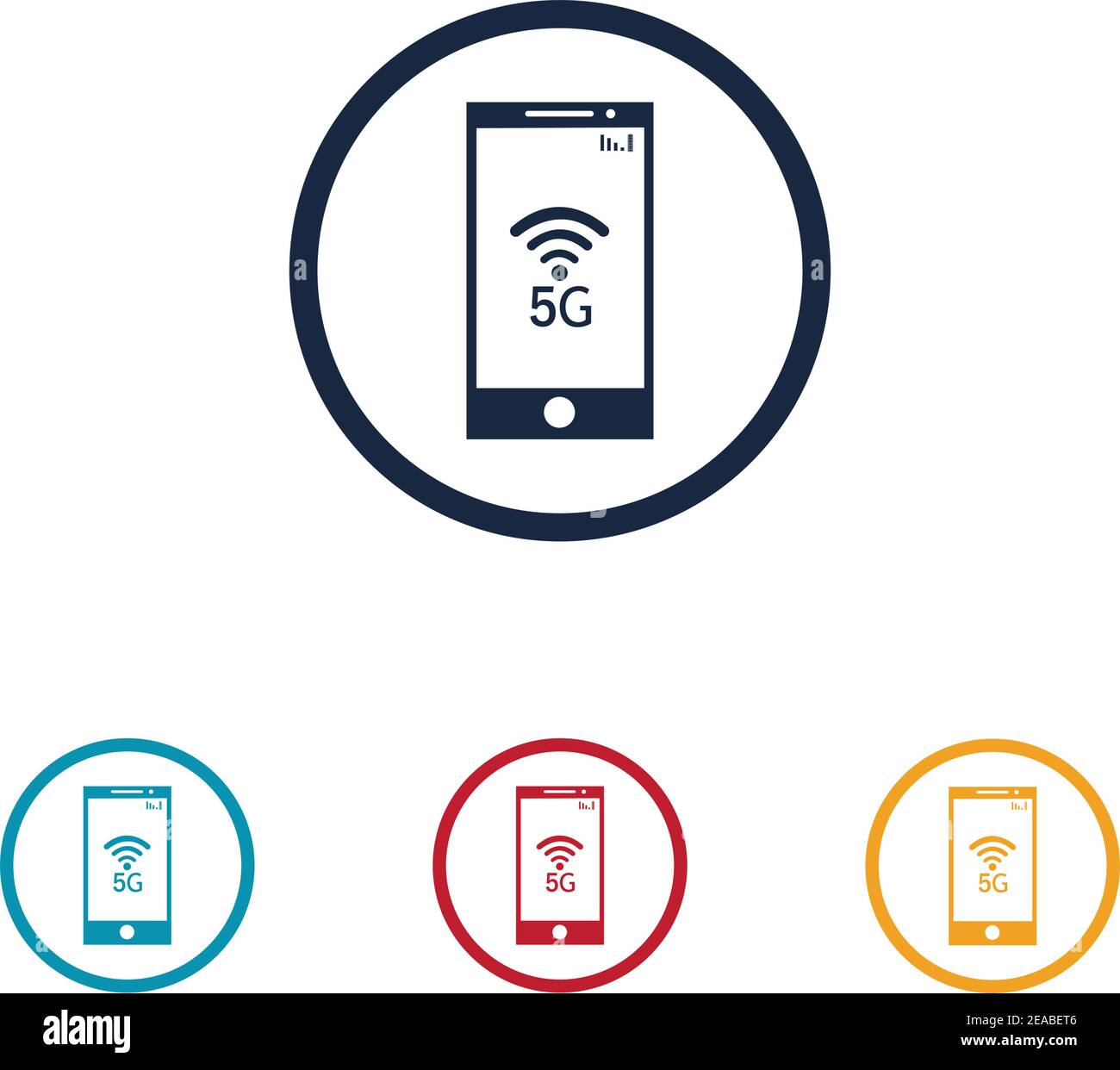 5G Logo Zeichen Vektor VorlagenVektor Technologie Symbol Netzwerk Zeichen 5G Stock Vektor