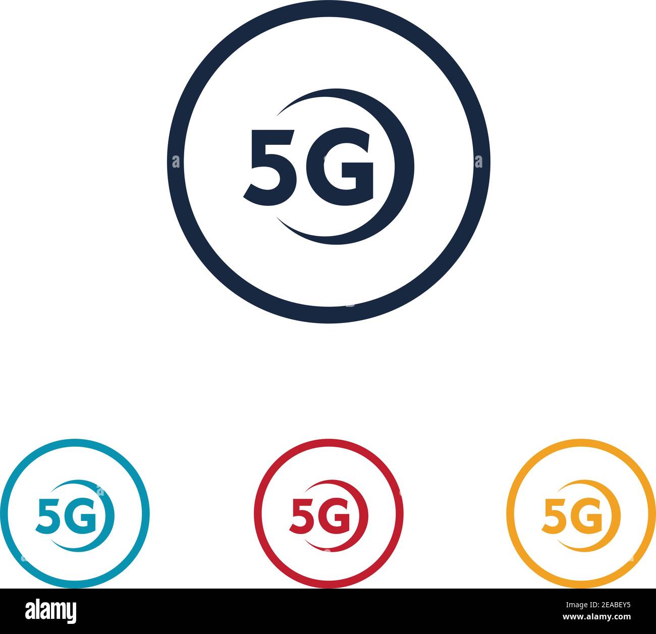 5G Logo Zeichen Vektor VorlagenVektor Technologie Symbol Netzwerk Zeichen 5G Stock Vektor