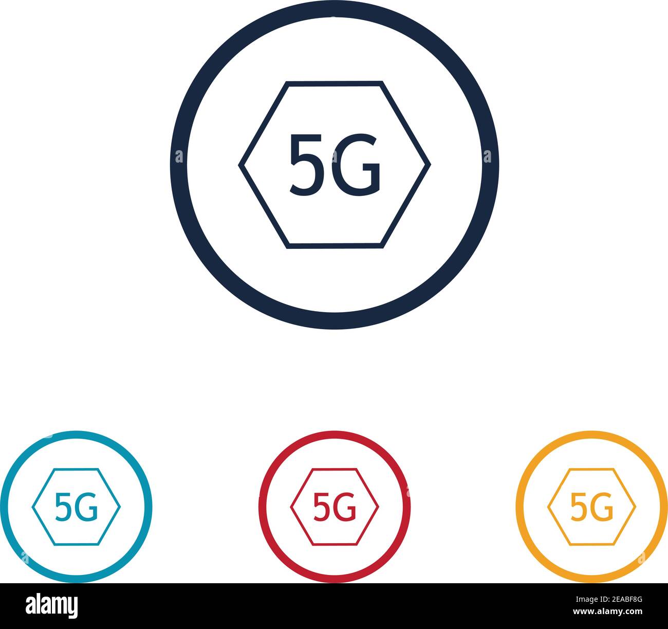 5G Logo Zeichen Vektor VorlagenVektor Technologie Symbol Netzwerk Zeichen 5G Stock Vektor