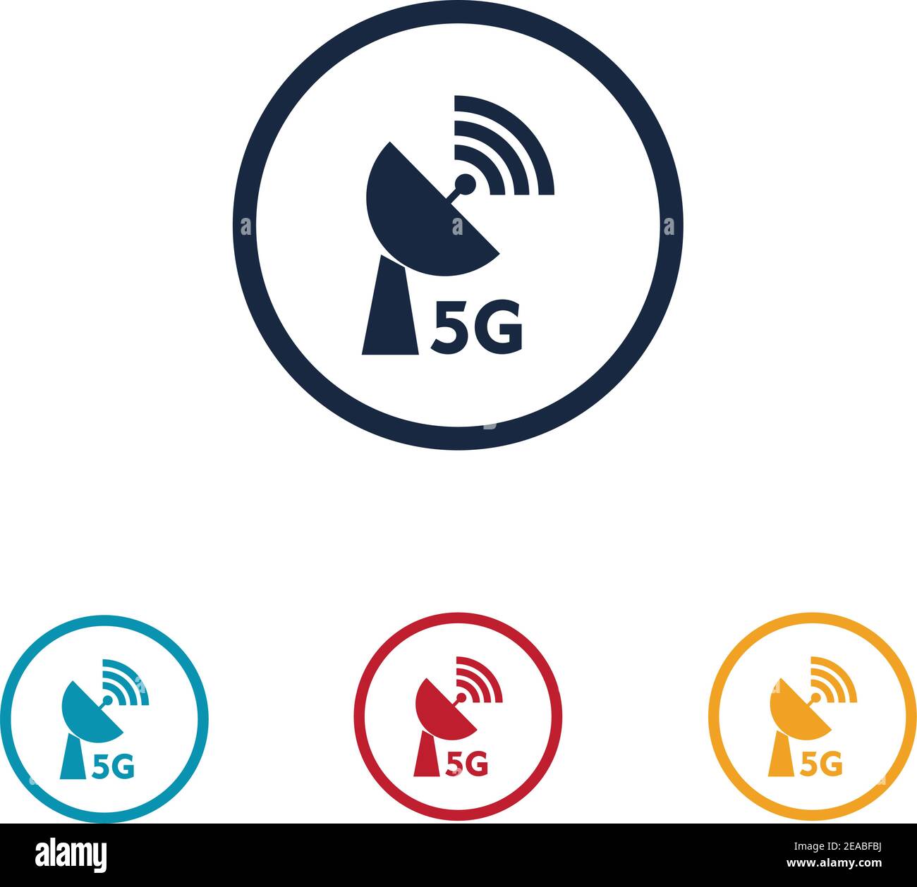 5G Logo Zeichen Vektor VorlagenVektor Technologie Symbol Netzwerk Zeichen 5G Stock Vektor
