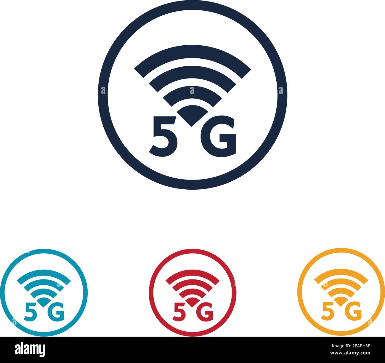 5G Logo Zeichen Vektor VorlagenVektor Technologie Symbol Netzwerk Zeichen 5G Stock Vektor