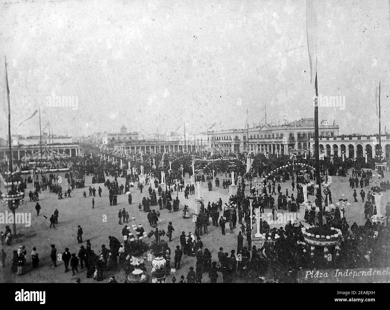 Neg. 39. Plaza independencia, 25 de agosto de 1897. (2). Stockfoto