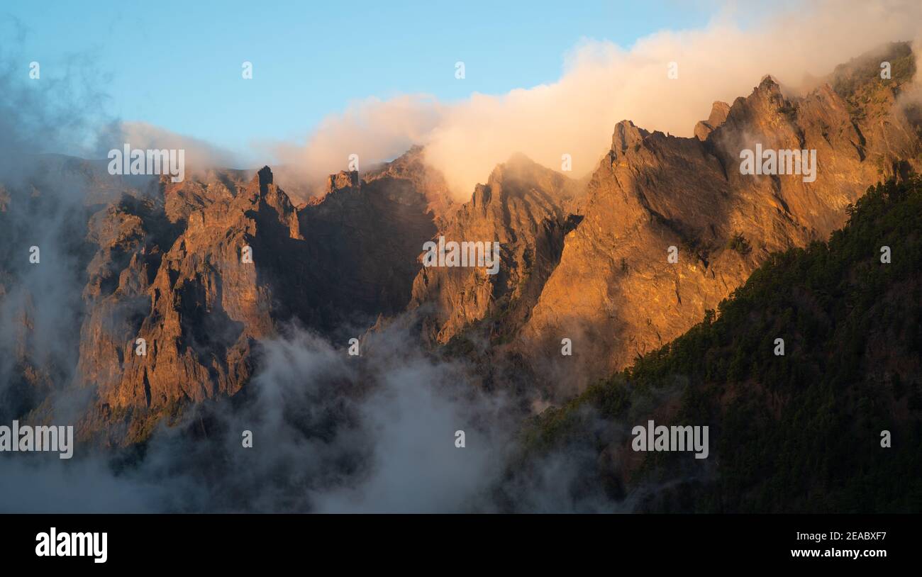 Spanien, Kanarische Inseln, La Palma, Mirador de la Cumbrecita Stockfoto