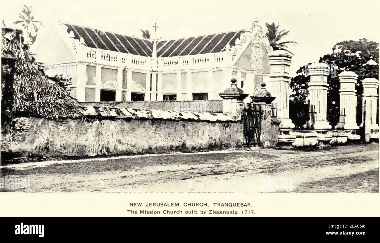 Neue Jerusalem Kirche, Tranquebar. Stockfoto