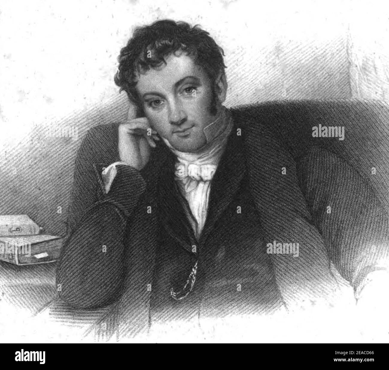 New-York Spiegel Porträt von Washington Irving 1837. Stockfoto