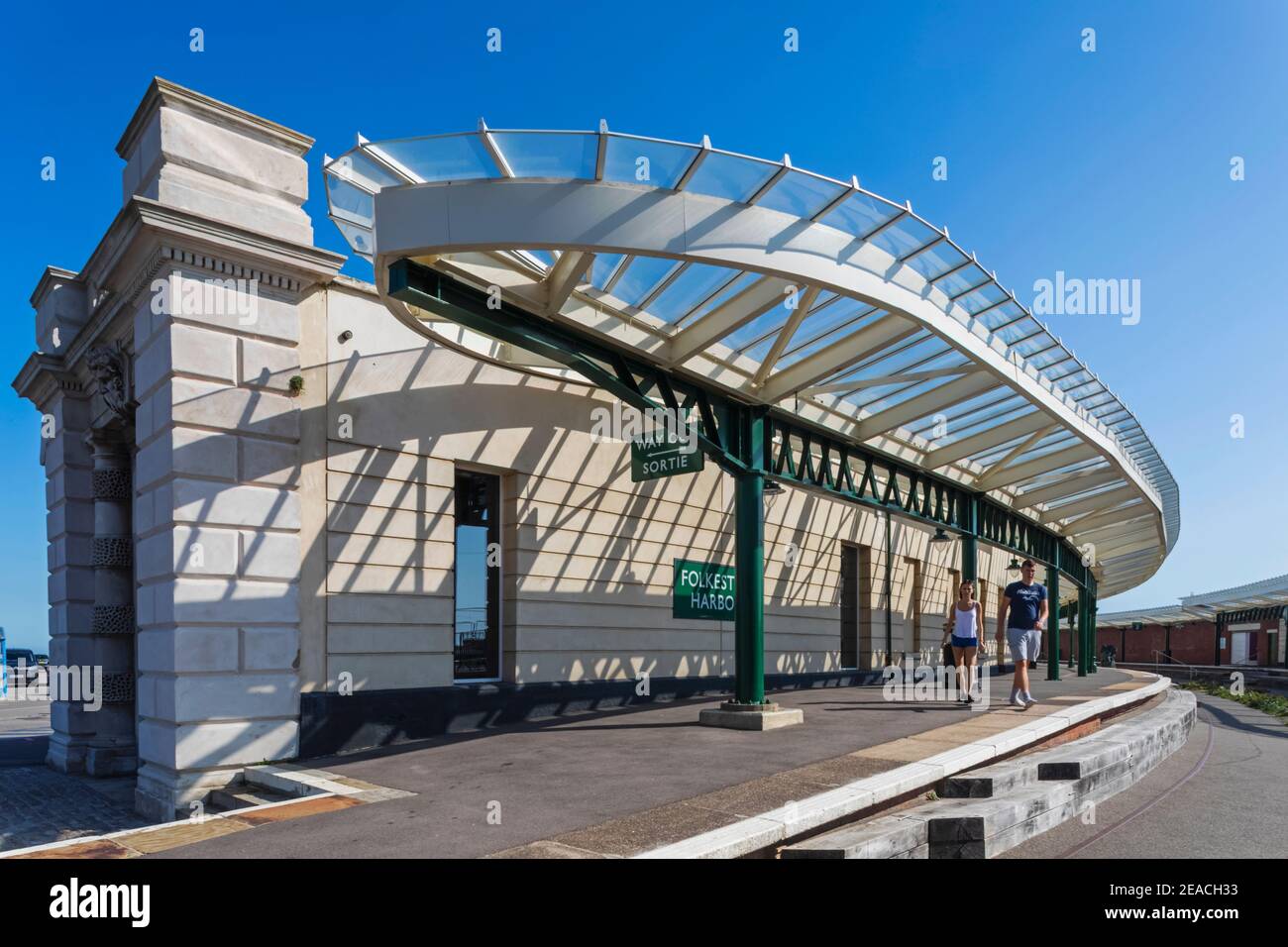 England, Kent, Folkestone, The Dis-used Folkestone Harbour Bahnhof Stockfoto