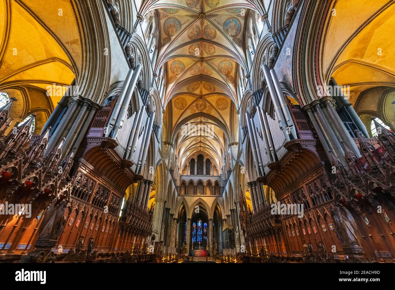 England, Wiltshire, Salisbury, Salisbury Cathedral, The Quire Stockfoto