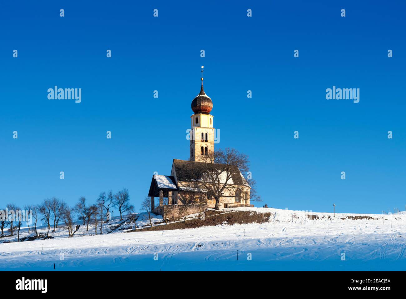 St. Valentin Kirche aus Kastelruth, Europa, Italien, Trentino Südtirol, Kastelruth Stockfoto