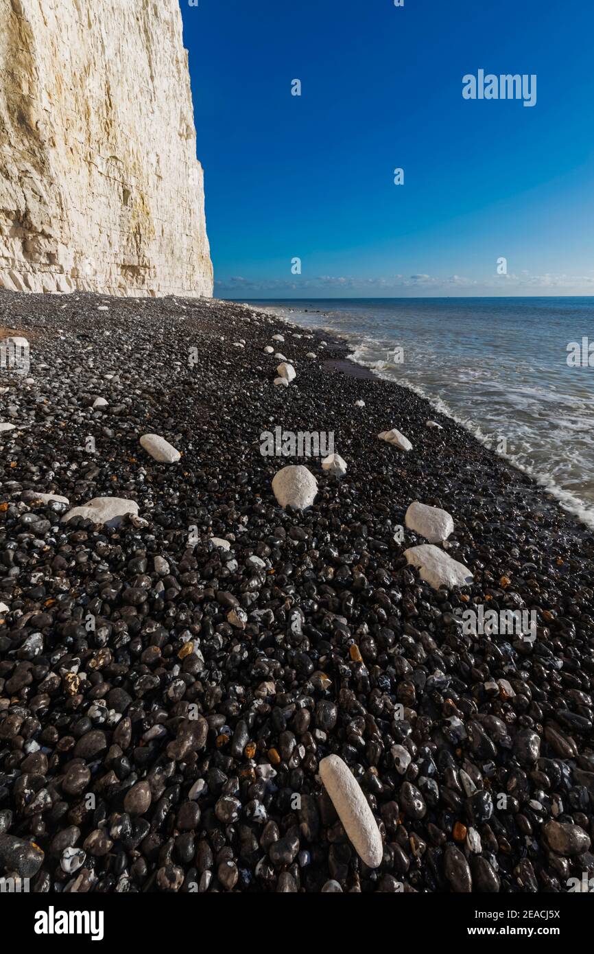 England, East Sussex, Eastbourne, Birling Gap, The Seven Sisters Cliffs und Beach Stockfoto