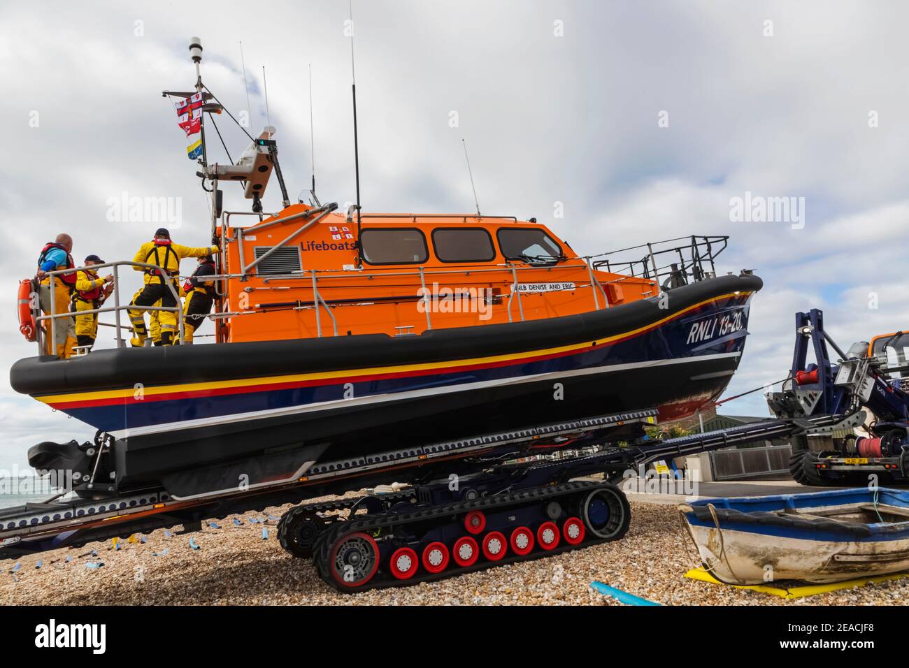 England, West Sussex, Chichester, Selsey Bill, das RNLI Selsey Bill Lifeboat Stockfoto
