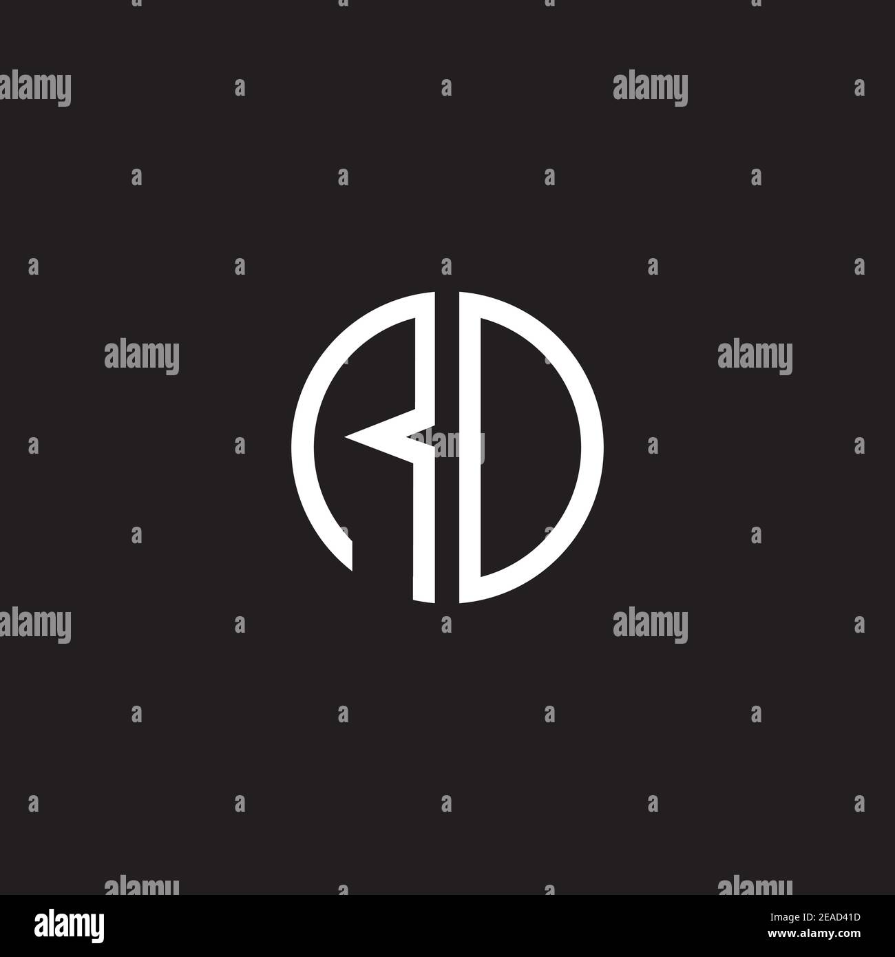 Rd Buchstabe Initial Symbol Logo Design Vektor Illustration Vorlage Stock Vektor