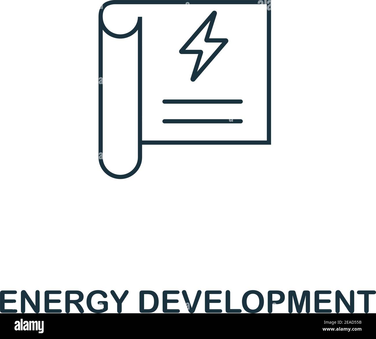 Stil der Symbole für die Energieentwicklung. Hochwertiges Piktogramm ...