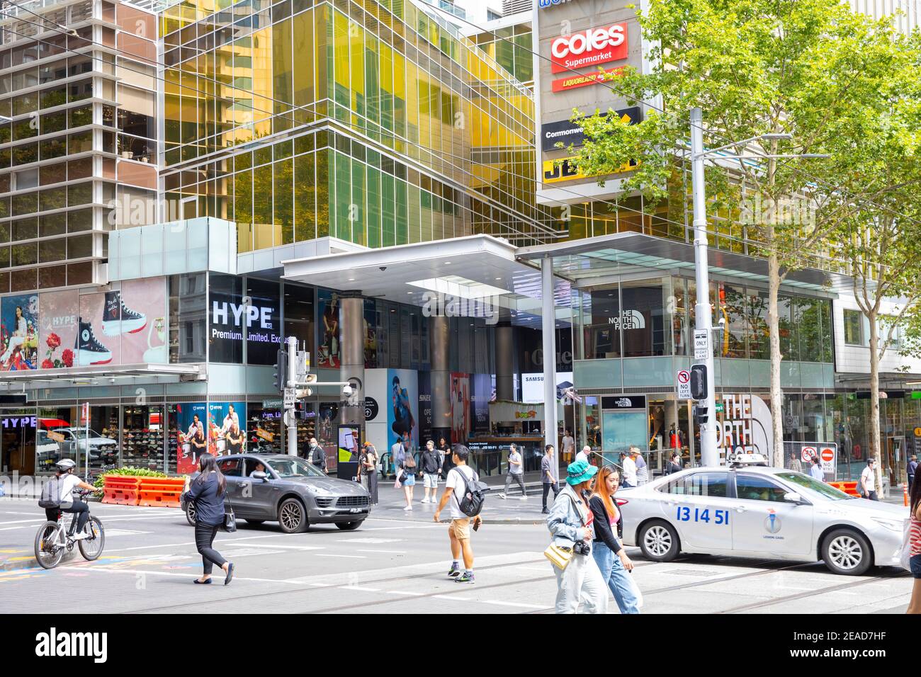 World Square in Sydney CBD mit Geschäften und Büros in Mixed Use Development, Sydney, Australien Stockfoto