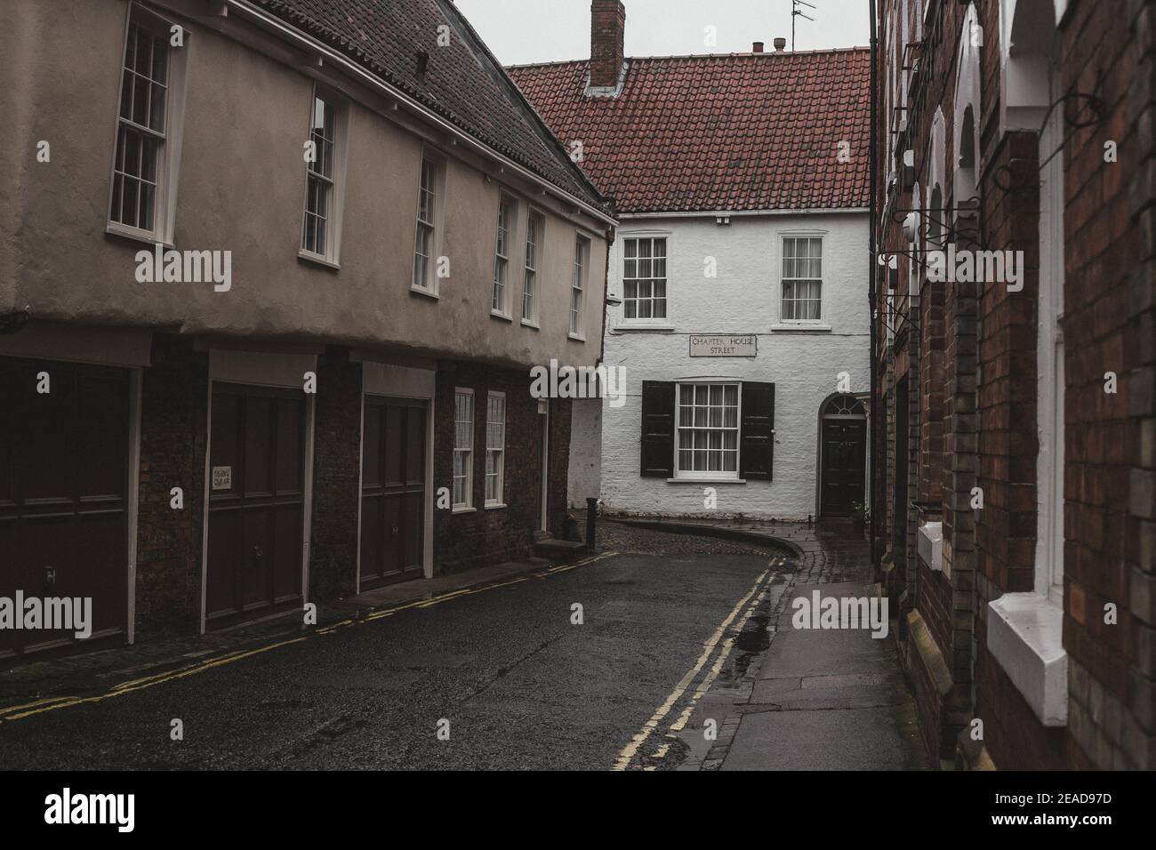 Häuser in der Ecke der Ogleforth und Chapter House Straßen in York, North Yorkshire, England, Großbritannien. Stockfoto Häuser in der Ecke der Ogleforth und Chapter House Straßen in York, North Yorkshire, England, Großbritannien. Stockfoto