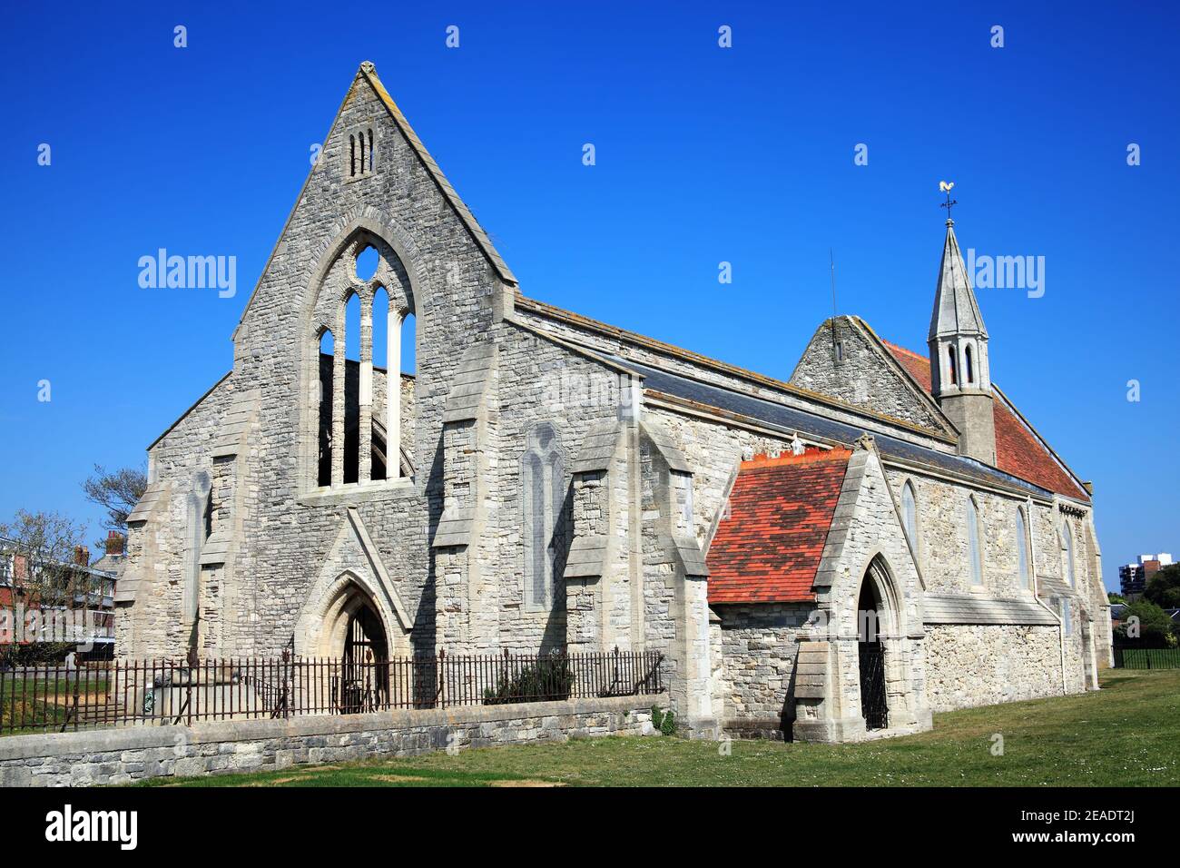 Die Royal Garrison Church (Domus Dei) wurde 1212 in Portsmouth Hampshire England, Großbritannien, erbaut und teilweise von deutschen Bombern in der sec zerstört Stockfoto
