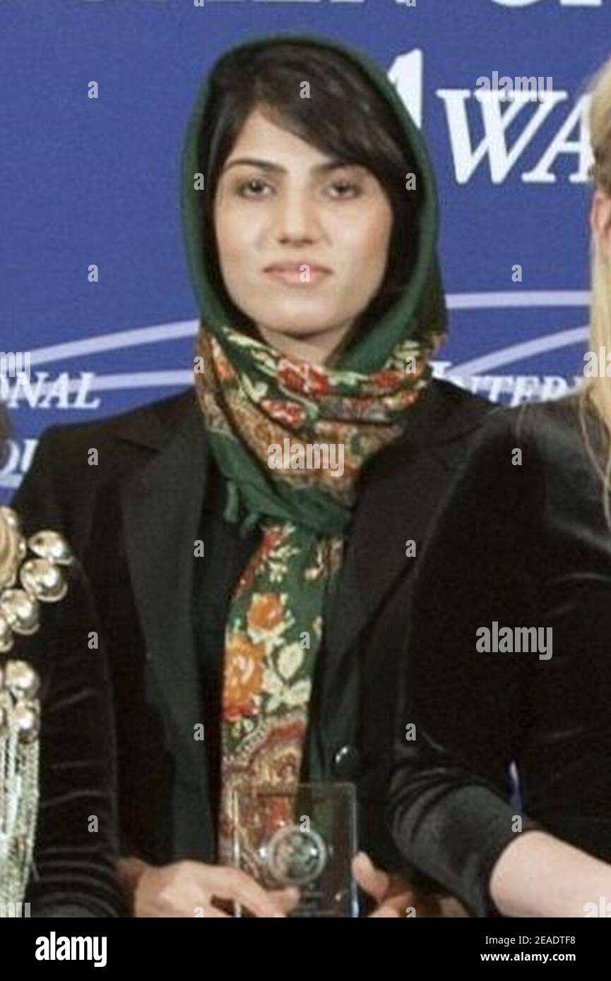 Nilooofar Rahmani (Afghanistan) -- 2015 - International Women of Courage Award. Stockfoto