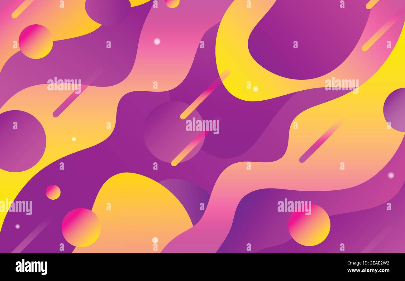 Abstraktes Design mit dynamischen, flüssigen Formen. Bunte Flüssigkeit Stil Hintergrund für Landing Page, Web-Banner, Wallpaper. Stock Vektor