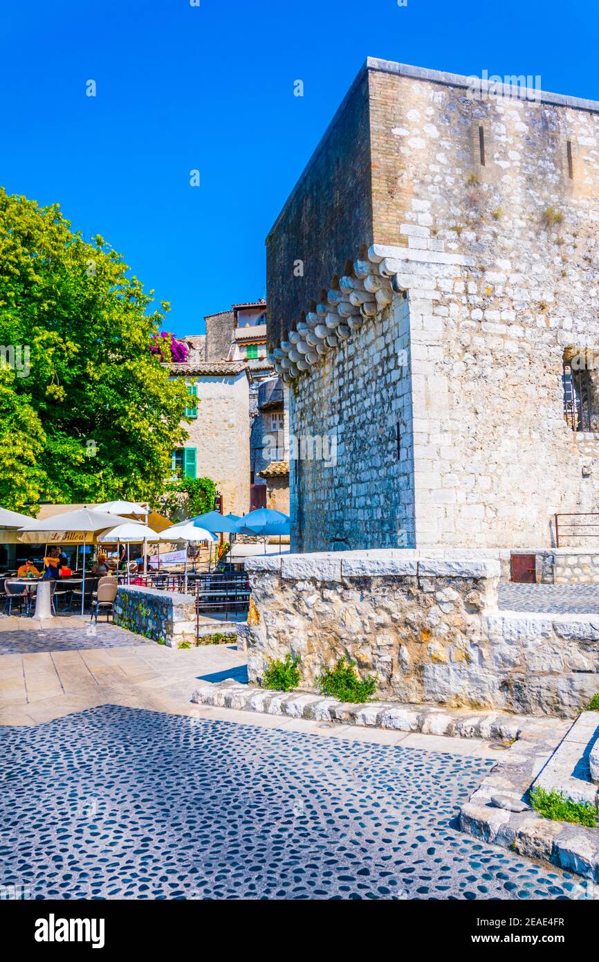 Befestigung am Dorf Saint Paul de Vence in Frankreich Stockfoto