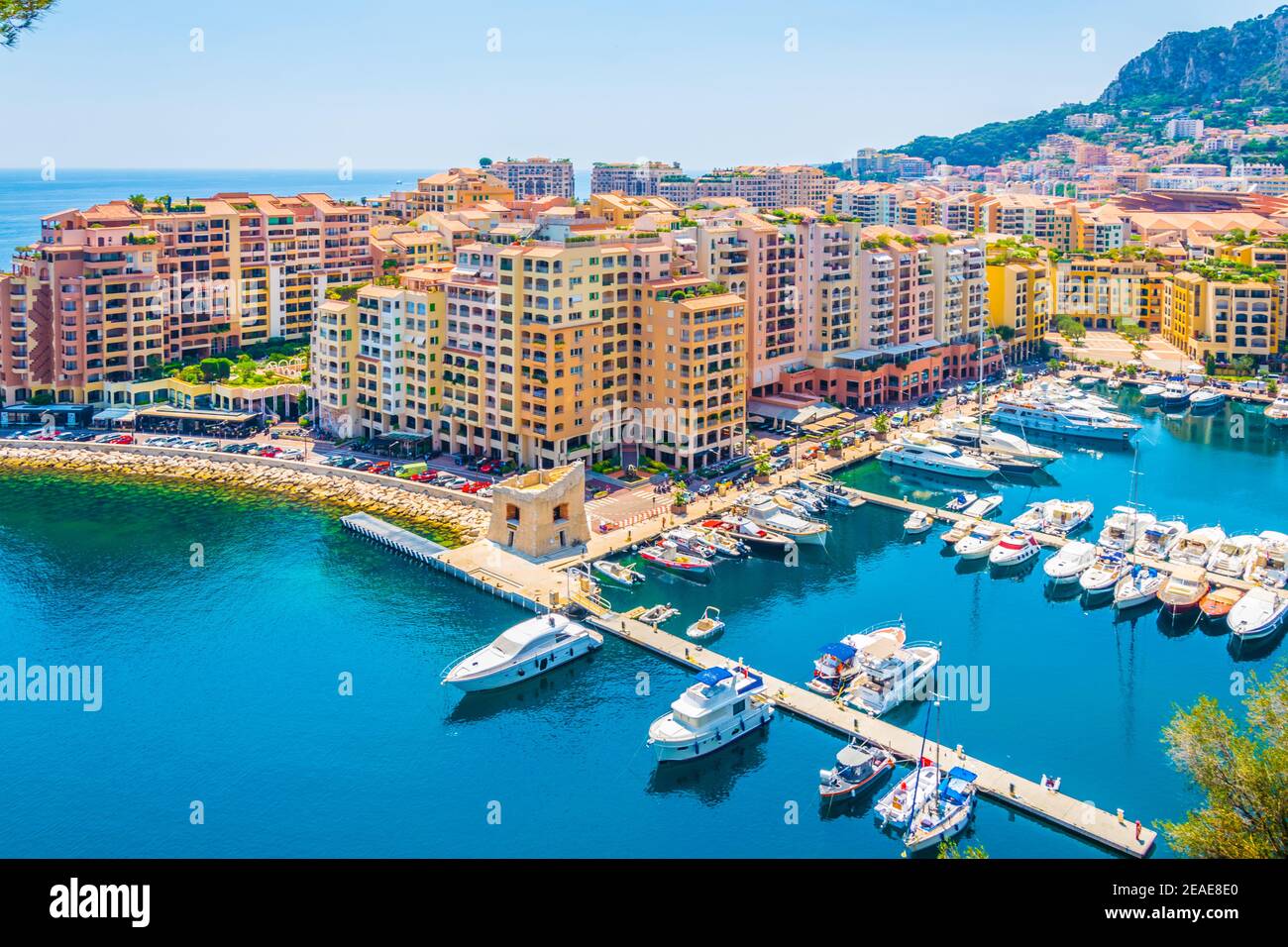 Port de Fontvieille in Monaco Stockfoto