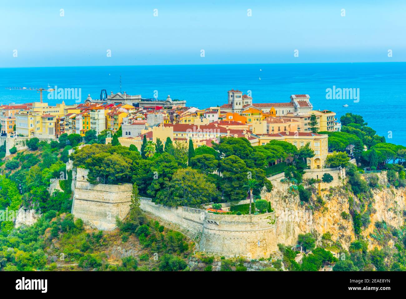 Luftaufnahme der Altstadt von Monaco Stockfoto