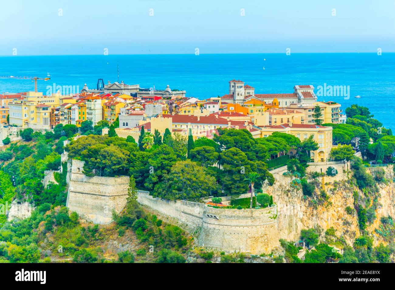 Luftaufnahme der Altstadt von Monaco Stockfoto