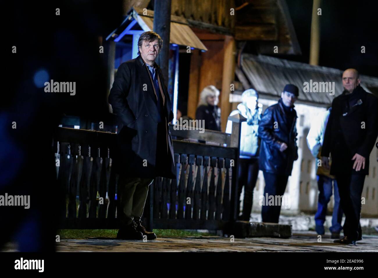 Emir Kusturica in seinem Dorf, Küstendorf, Serbien. Stockfoto