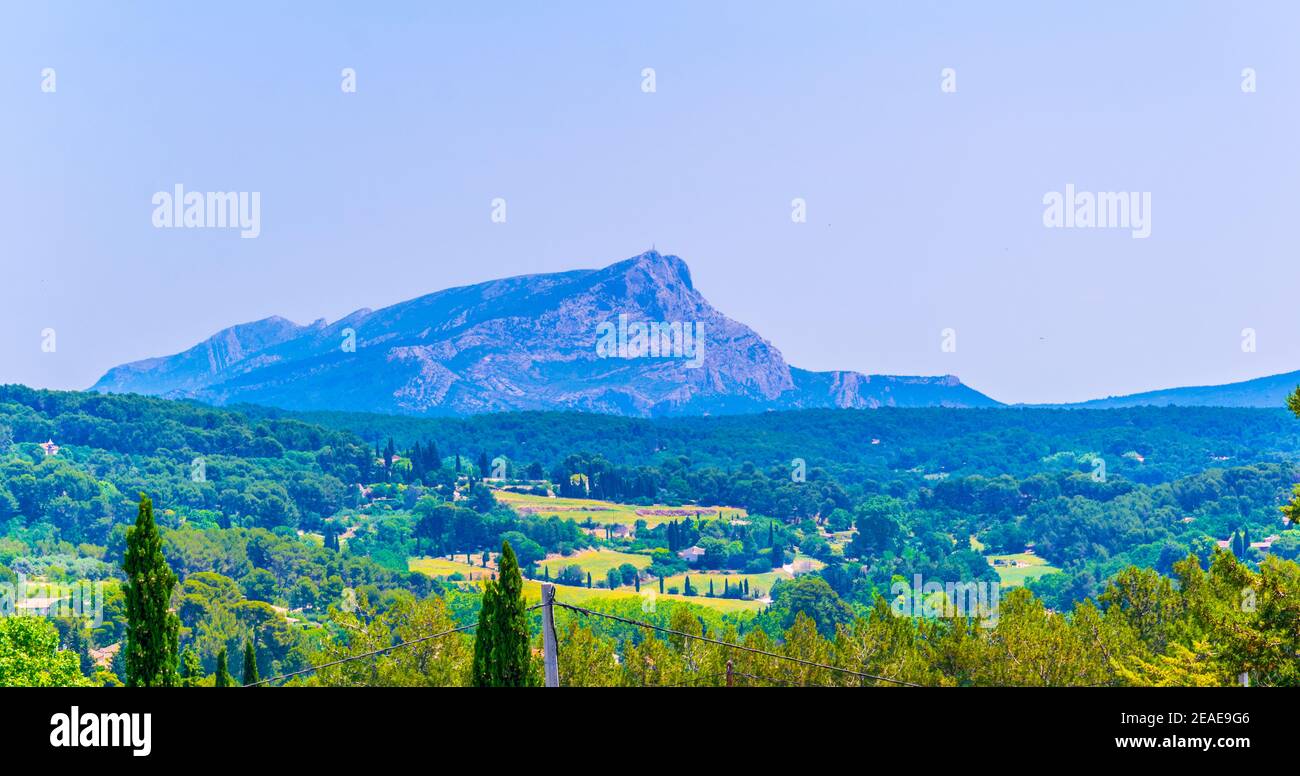 Montagne Sainte Victoire in Frankreich Stockfoto