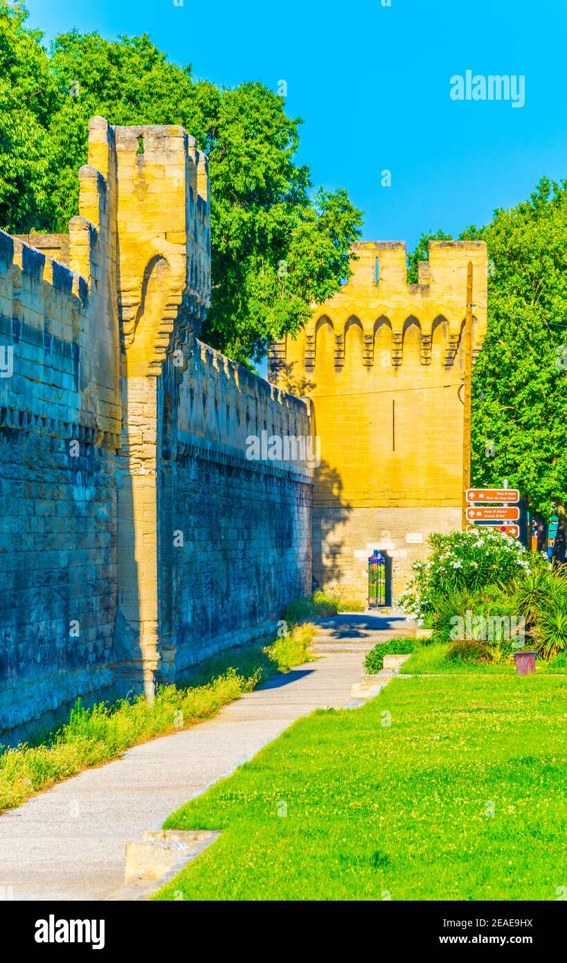 Befestigung von Avignon, Frankreich Stockfoto
