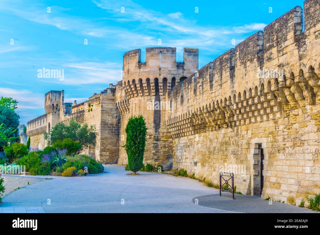 Befestigung von Avignon, Frankreich Stockfoto