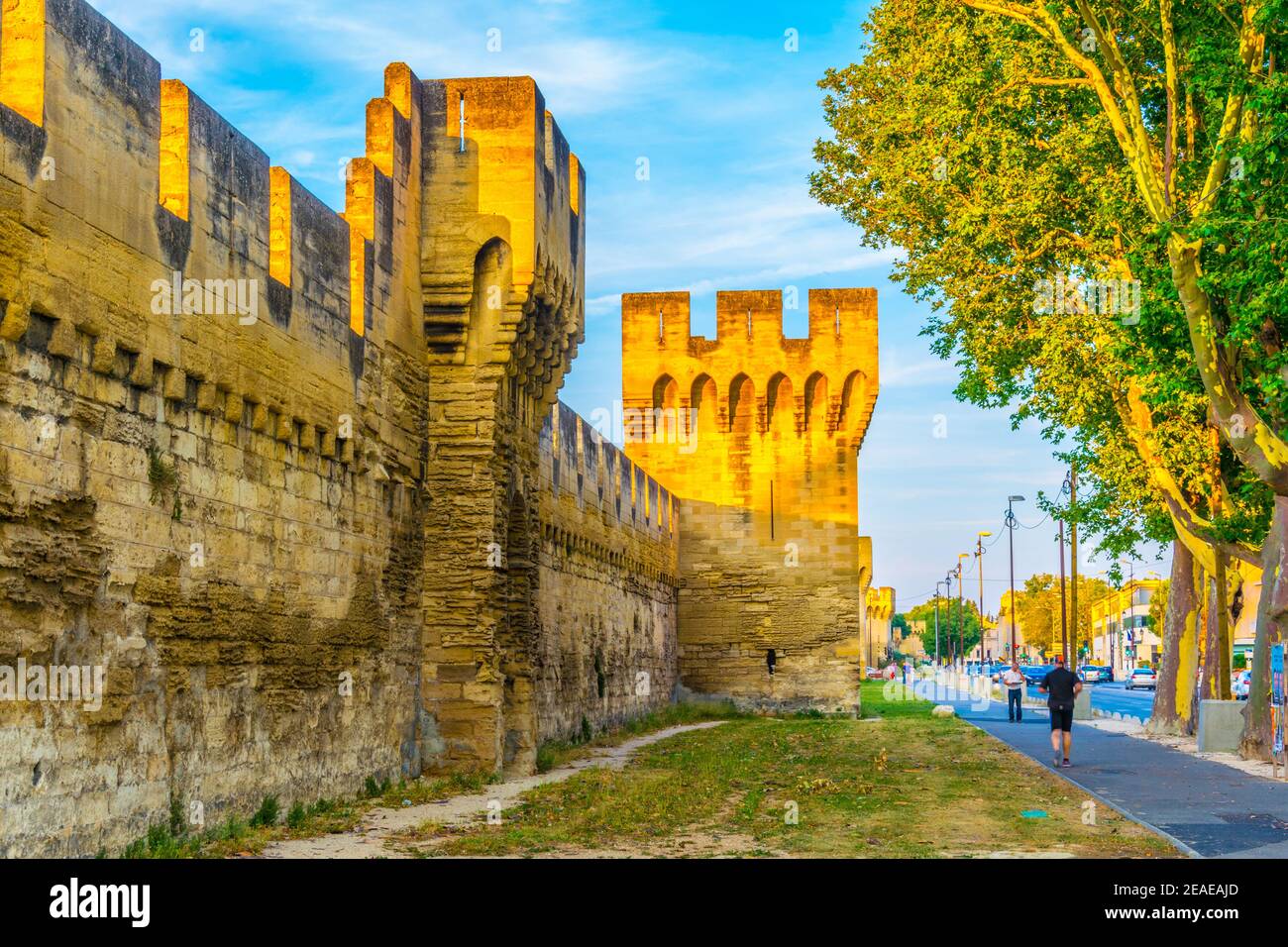 Befestigung von Avignon, Frankreich Stockfoto