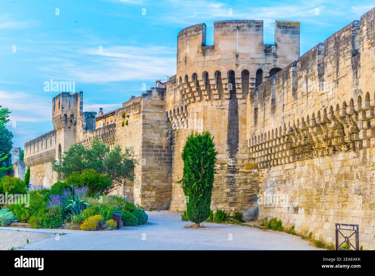 Befestigung von Avignon, Frankreich Stockfoto