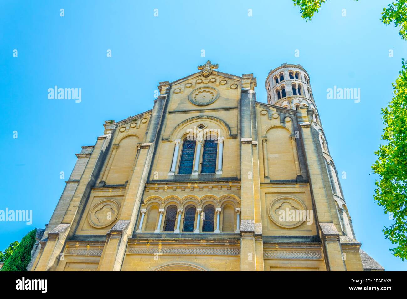 Kathedrale von Saint-Théodorit et Fenestrelle in Uzes, Frankreich Stockfoto