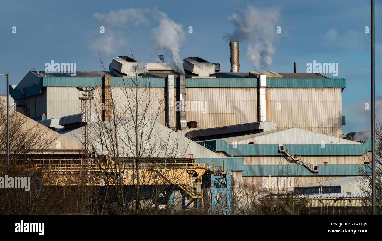 Aldwarke Steel Plant Continuous Boom Caster, Rotherham, SouthYorkshire. Stockfoto