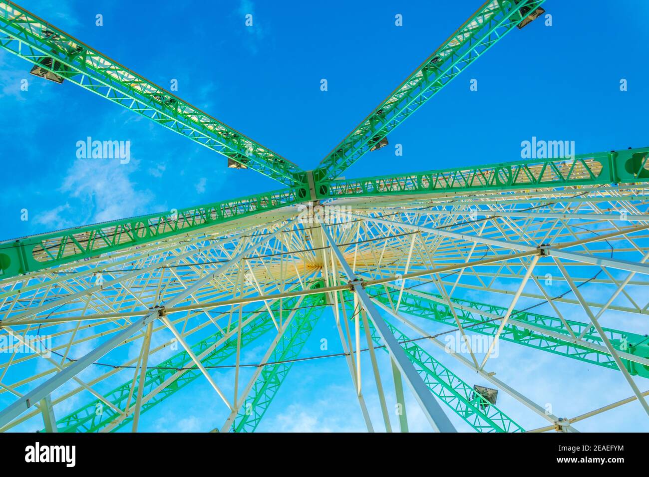 Detail von einem Riesenrad Stockfoto