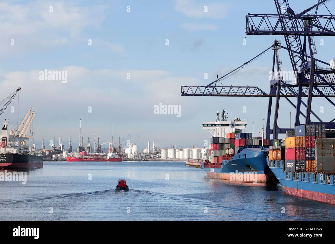 Teesport, Middlesbrough, North Yorkshire. 22/01/2019. Foto: Stuart Boulton. Stockfoto