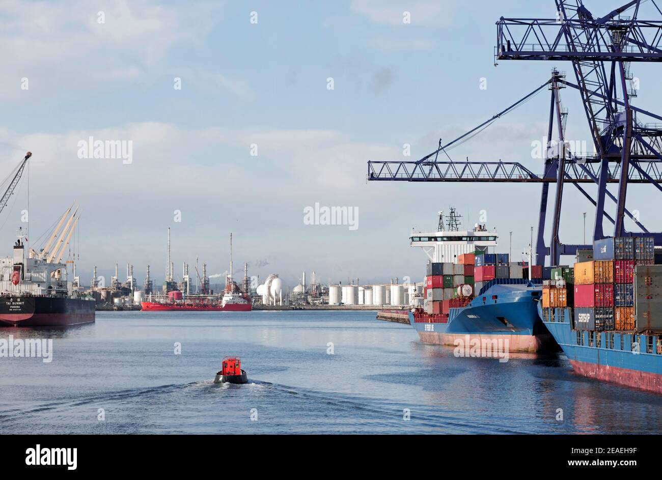 Teesport, Middlesbrough, North Yorkshire. 22/01/2019. Foto: Stuart Boulton. Stockfoto