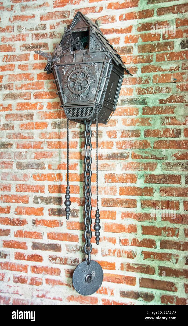 El Mejunje de Silverio: Kunstwerk aus Fahrradteilen, Santa Clara, Kuba Stockfoto