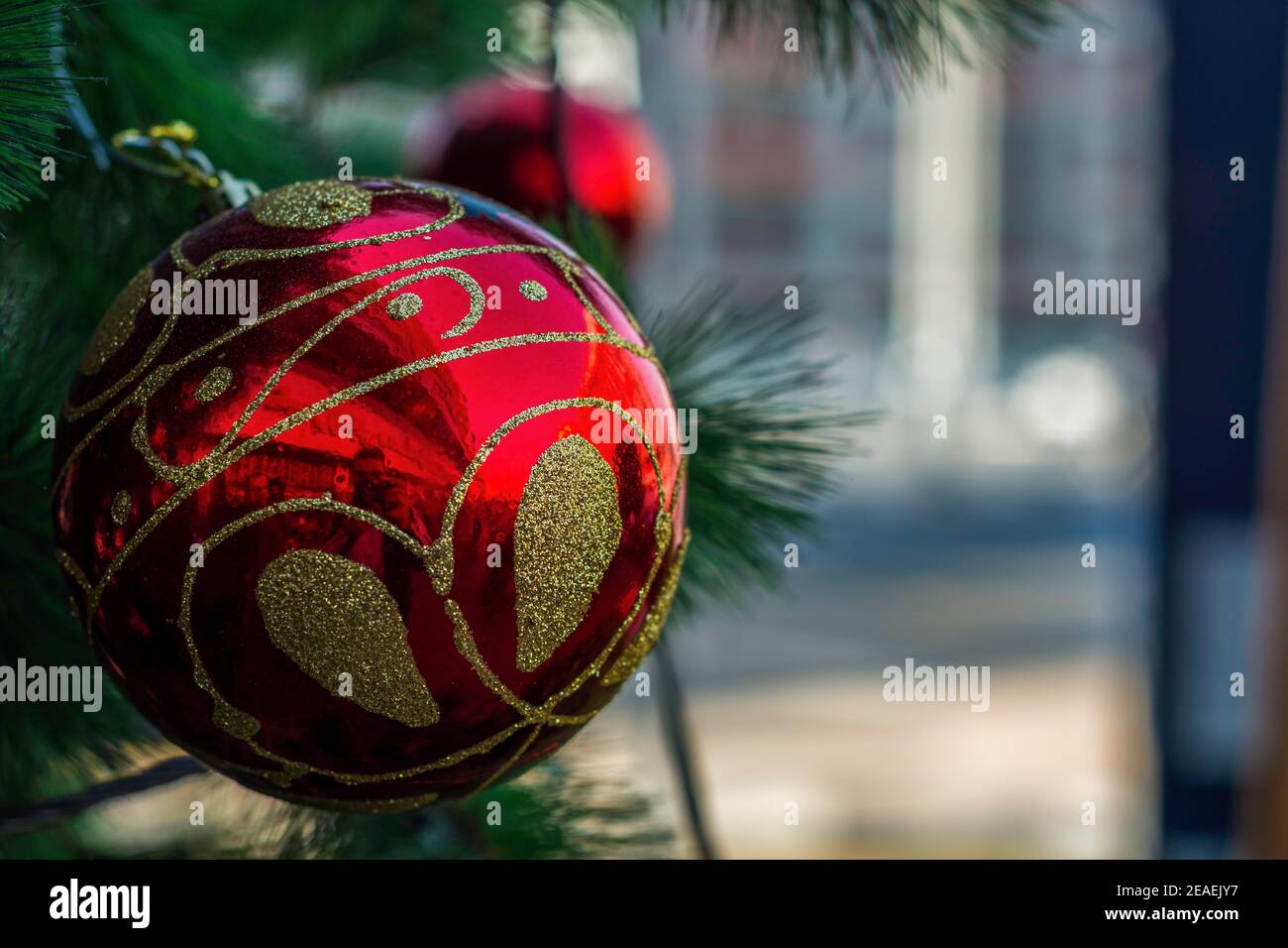 Weihnachtsbaumschmuck in Dubai, VAE Stockfoto