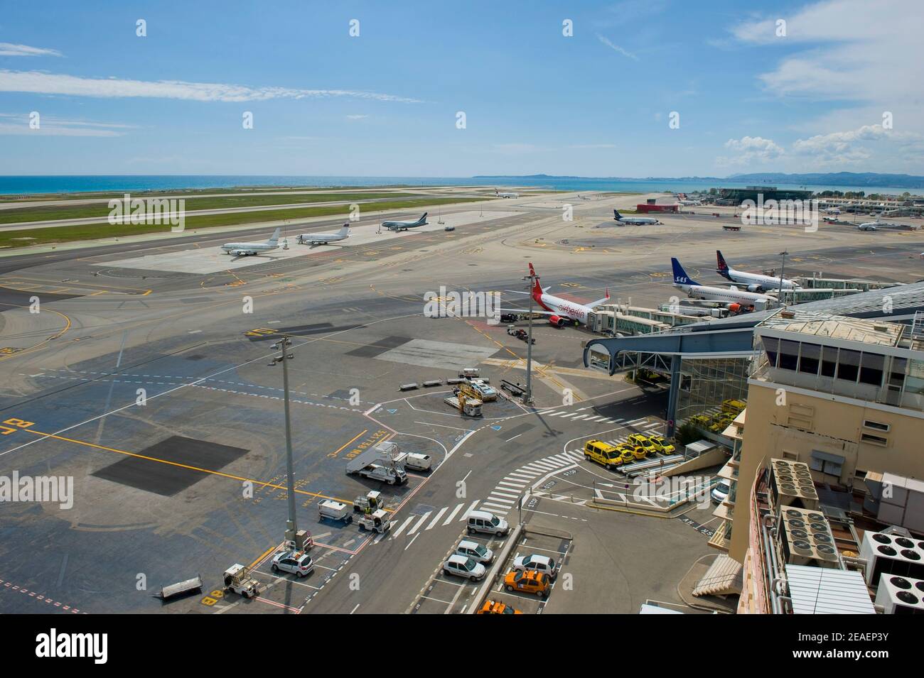 Aéroport Nizza Côte d'Azur Stockfoto