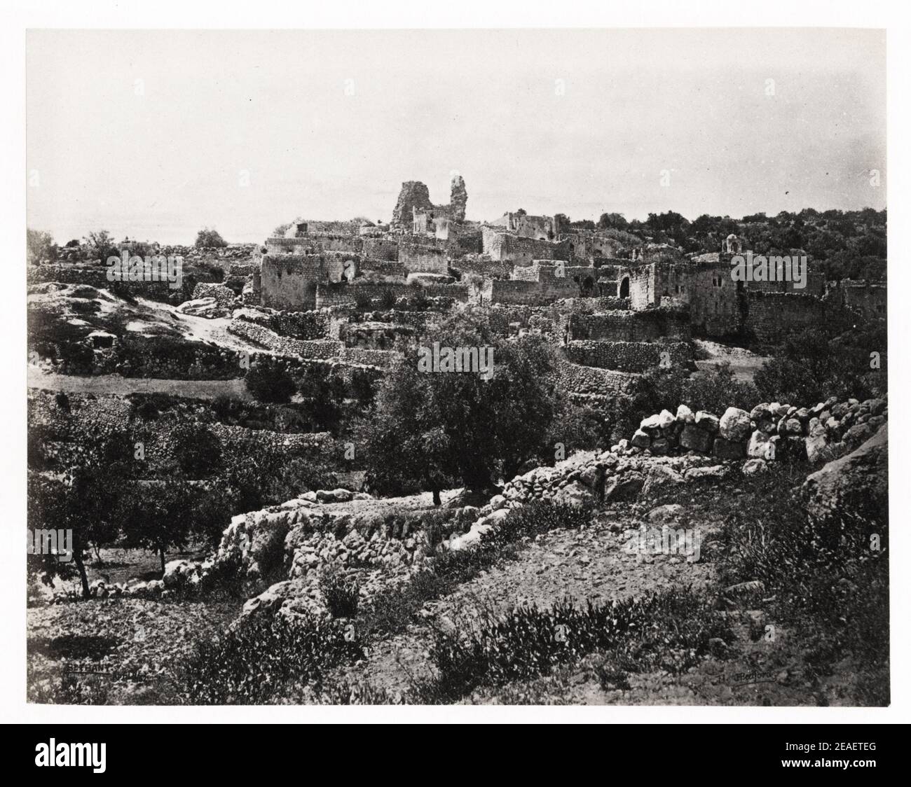 Vintage-Foto des späten 19th. Jahrhunderts: Bild von Francis Bedford, der den Prinz von Wales begleitet, später Edward VII. Auf seiner Reise in den Nahen Osten, 1862 Stockfoto