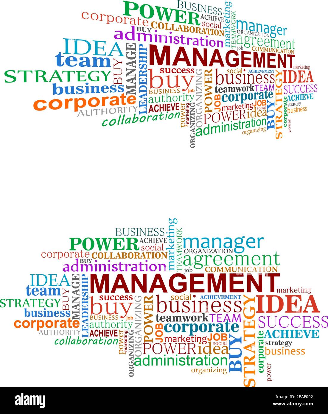 Management Tags Cloud für Business- und Entwicklungsdesign Stock Vektor