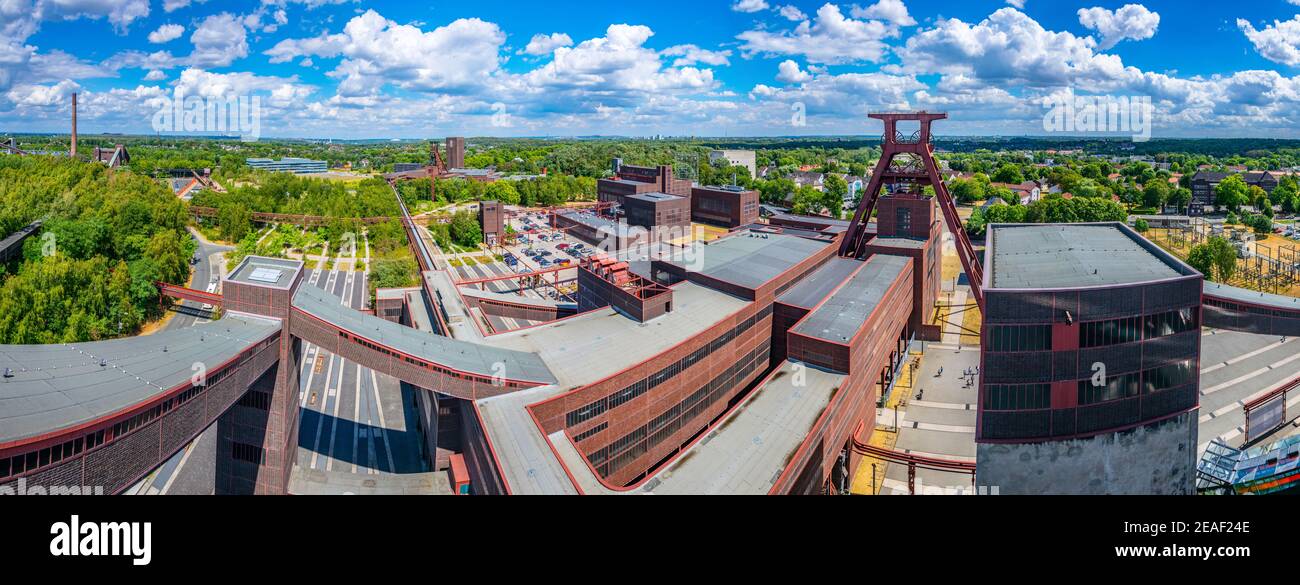 Luftaufnahme des Industriekomplexes Zollverein in Essen, Deutschland Stockfoto