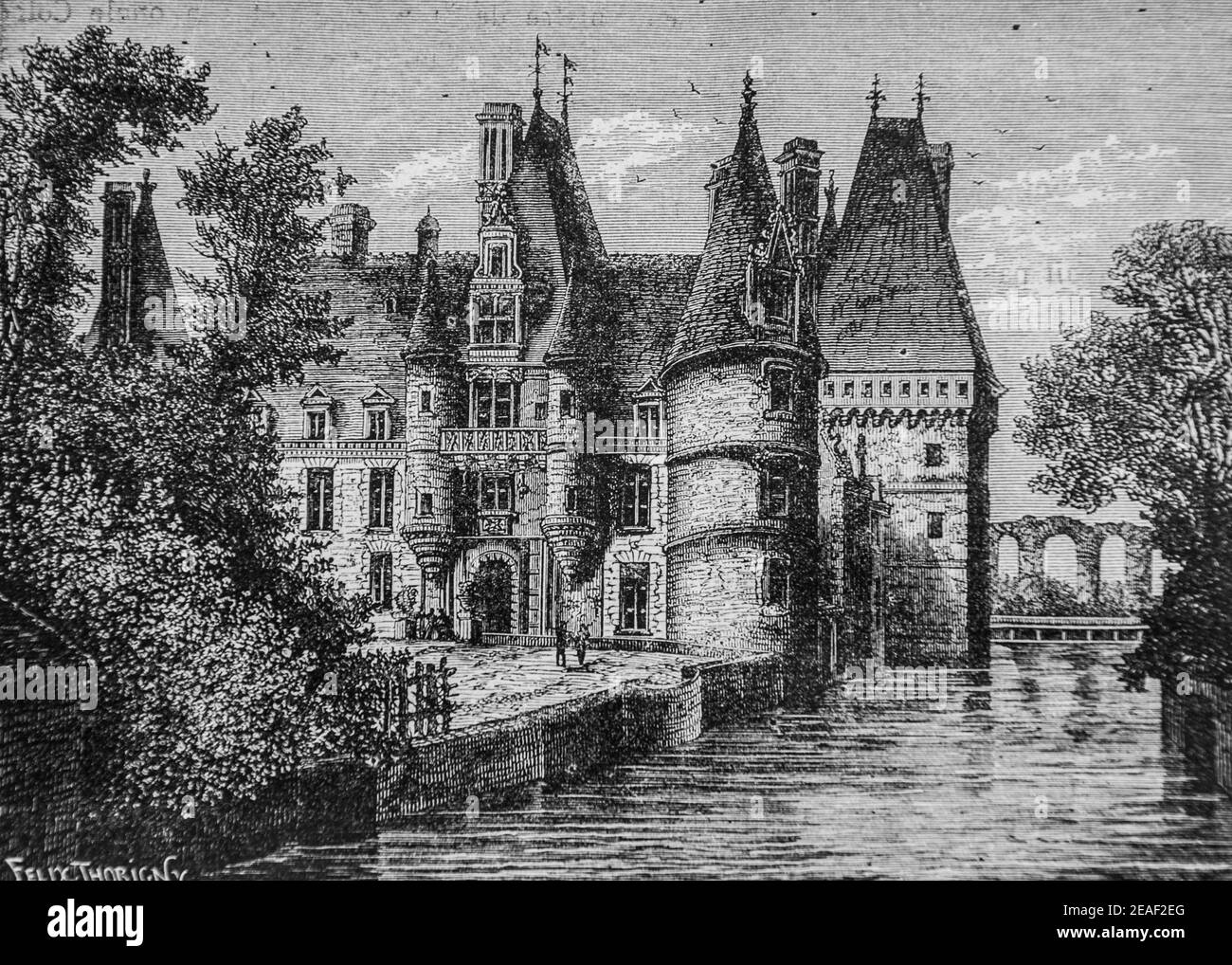 chateau de maintenon, 1672-1792,histoire de france par henri martin,editeur furne 1850 Stockfoto