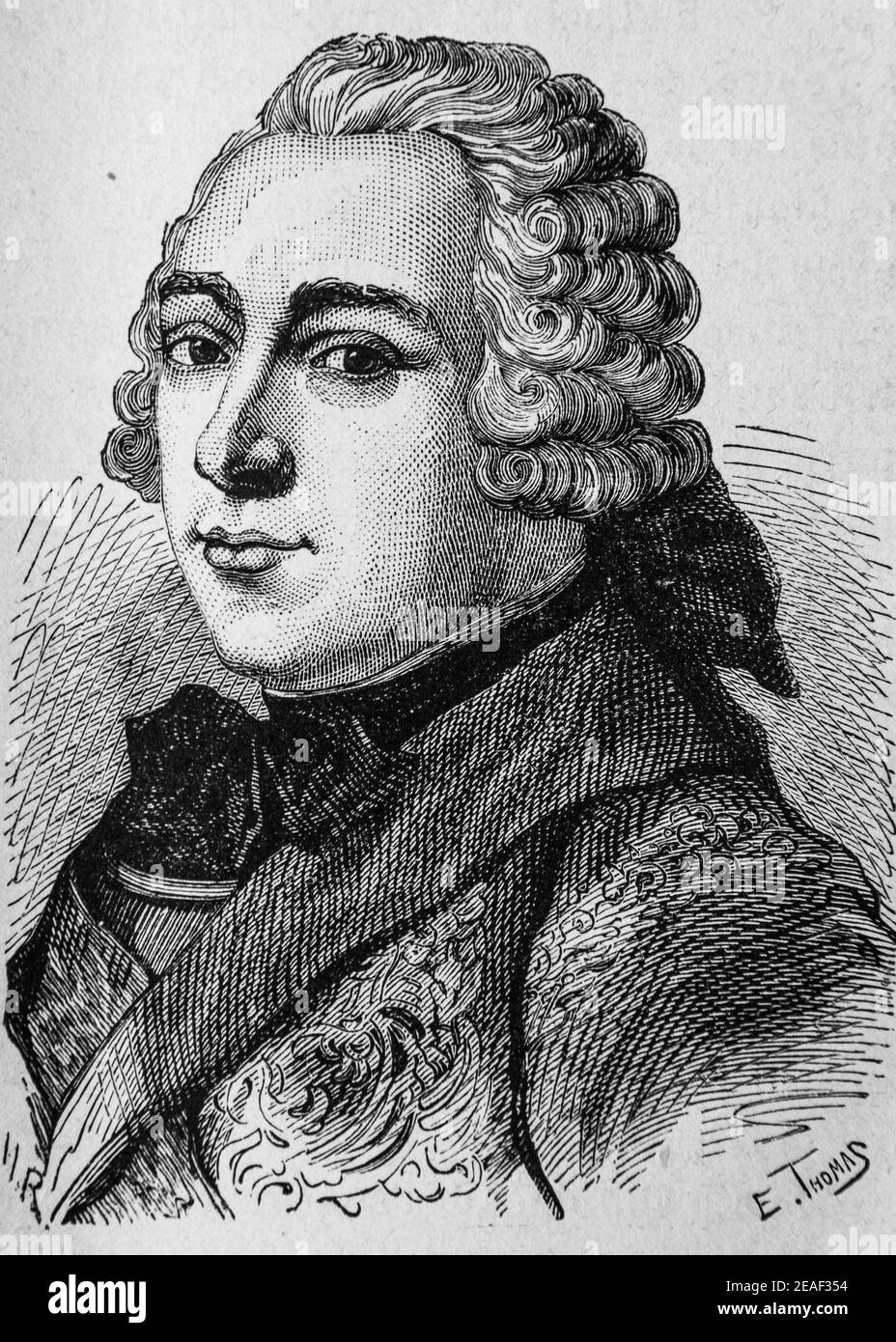 le marechal de Belle-isle, 1672-1792,histoire de france par henri martin,editeur furne 1850 Stockfoto