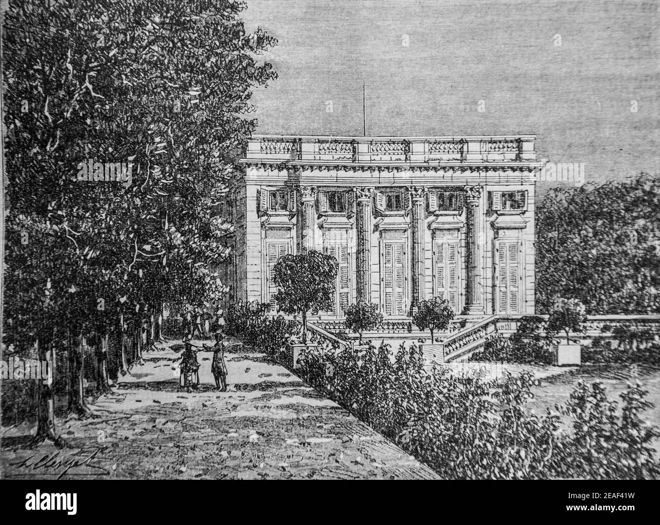 le Petit trianon, 1672-1792,histoire de france par henri martin,editeur furne 1850 Stockfoto