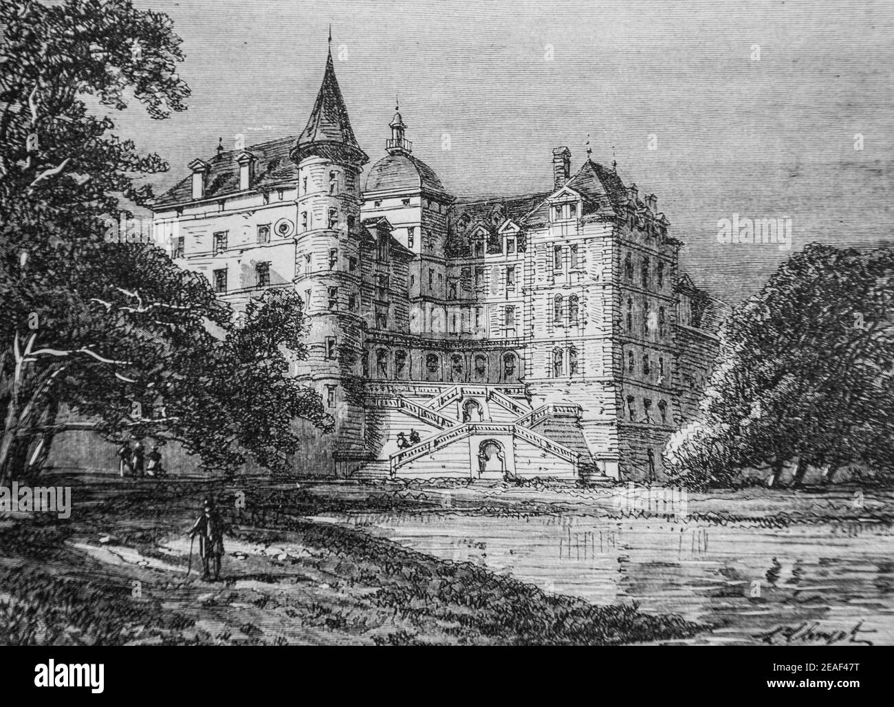 chateau de vizille, 1672-1792,histoire de france par henri martin,editeur furne 1850 Stockfoto