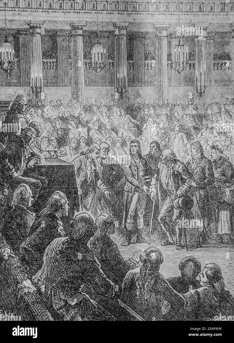 le doyen de la france a l'assemblee, 1672-1792,histoire de france par henri martin,editeur furne 1850 Stockfoto