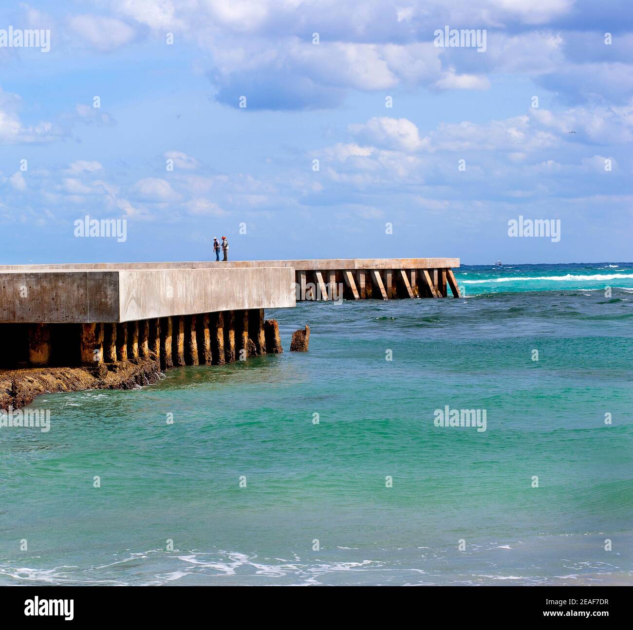 Boynton Beach Florida Pier Bau Stockfoto